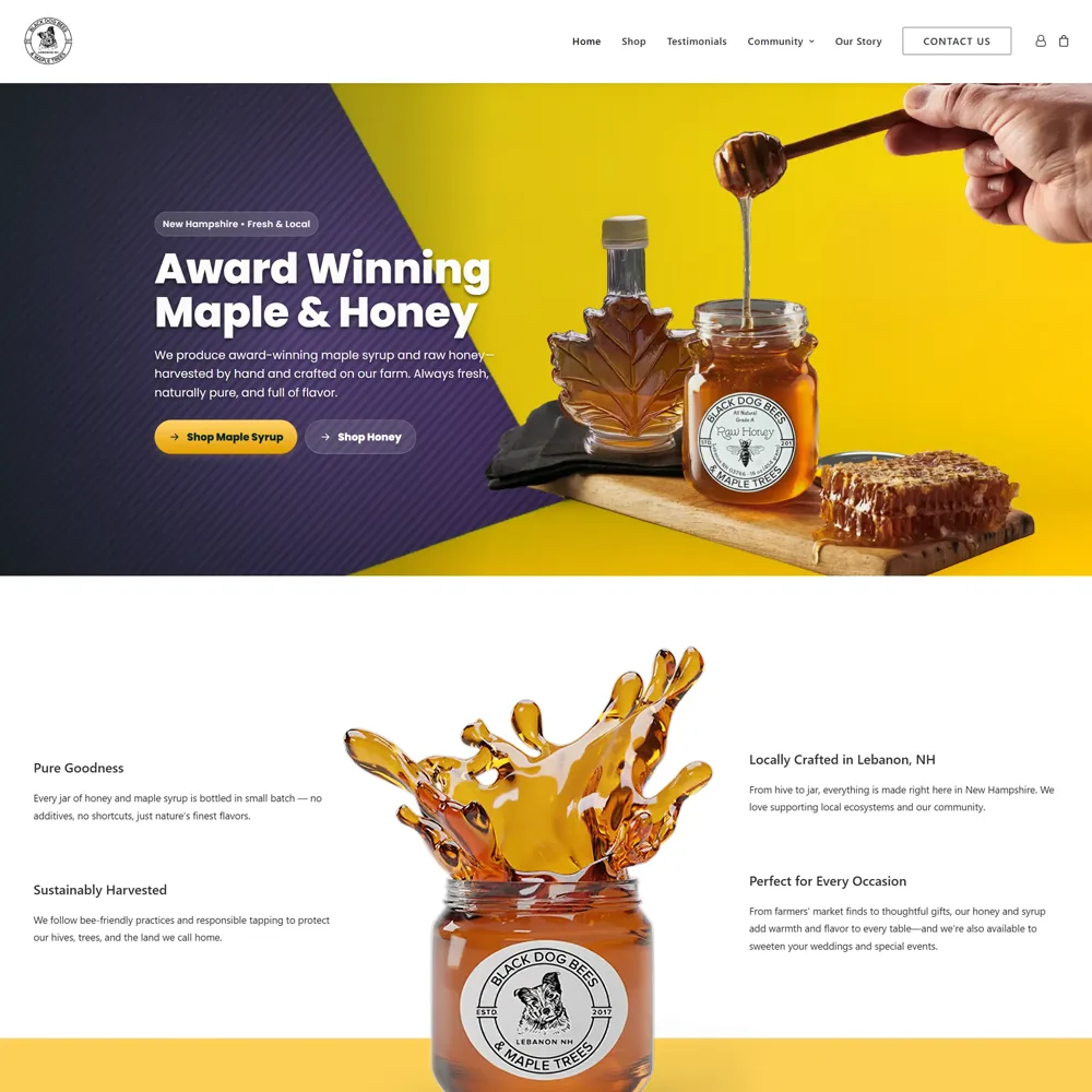 Black Dog Bees website