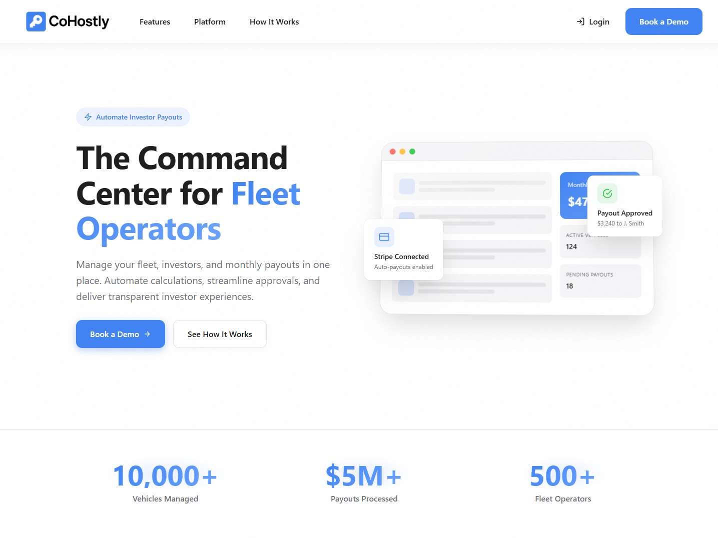 Cohostly Fleet Management Platform