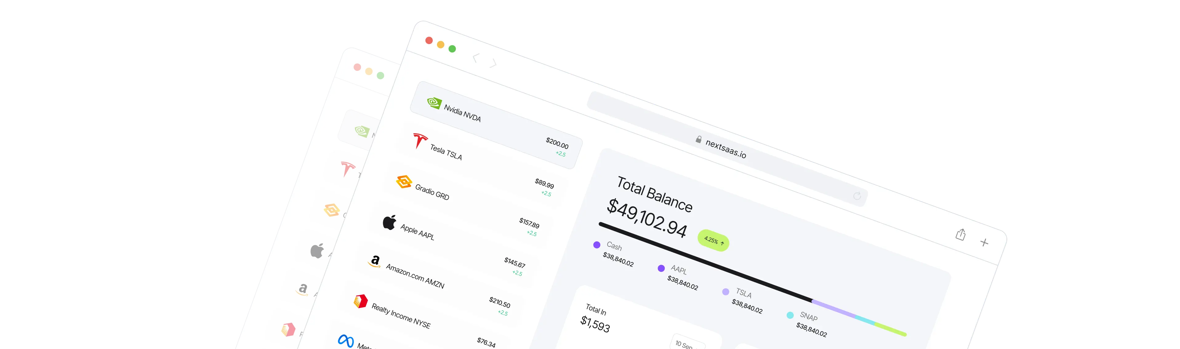 Custom software dashboard interface