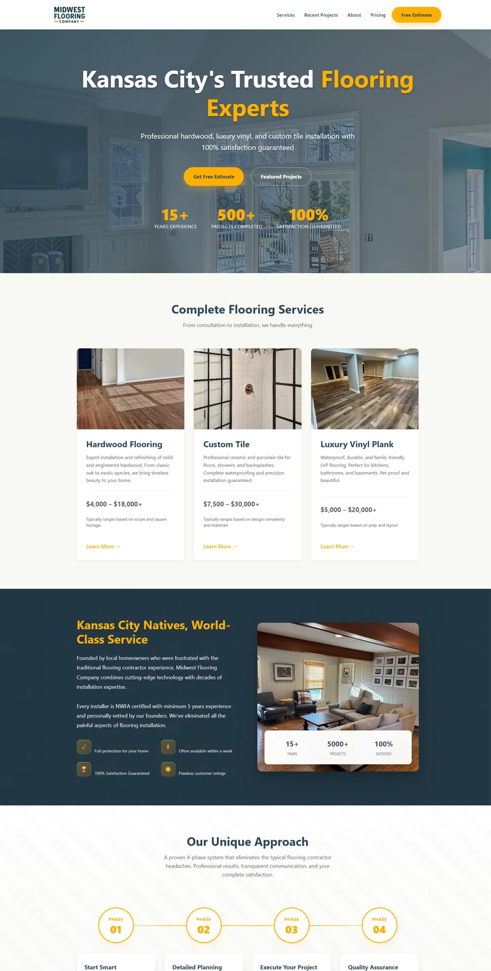 The Midwest Flooring Company website