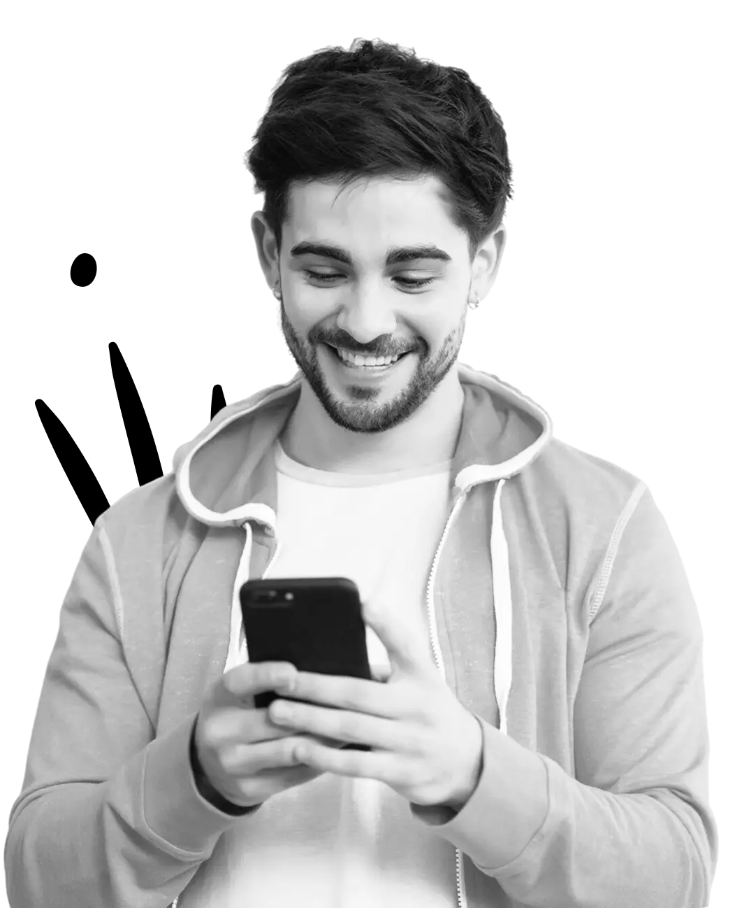 Person using mobile device