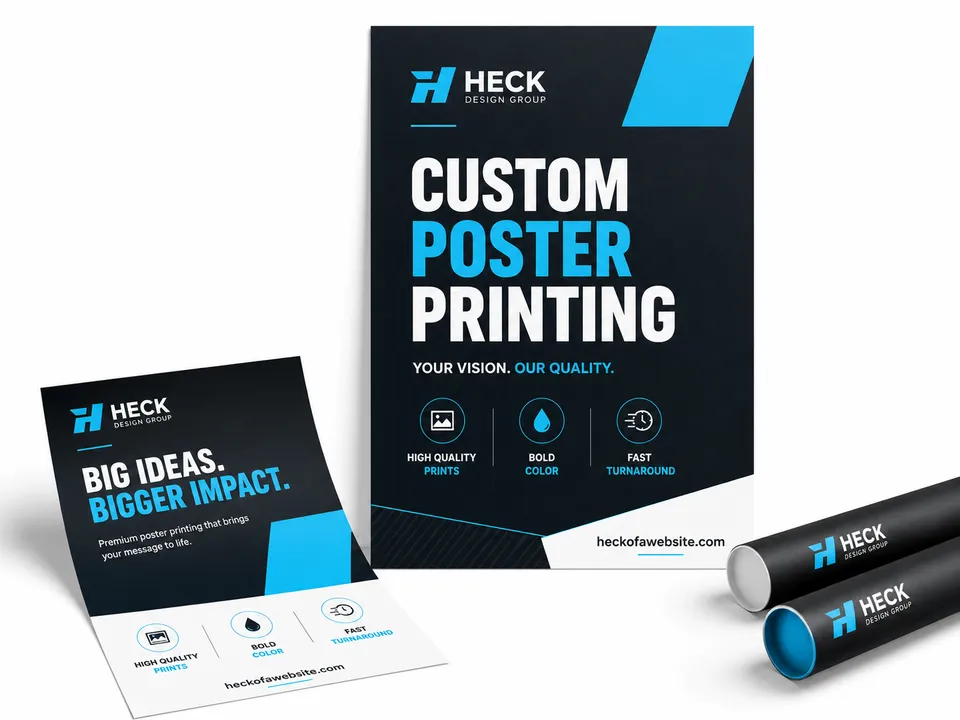 Custom poster designs printed for client brands
