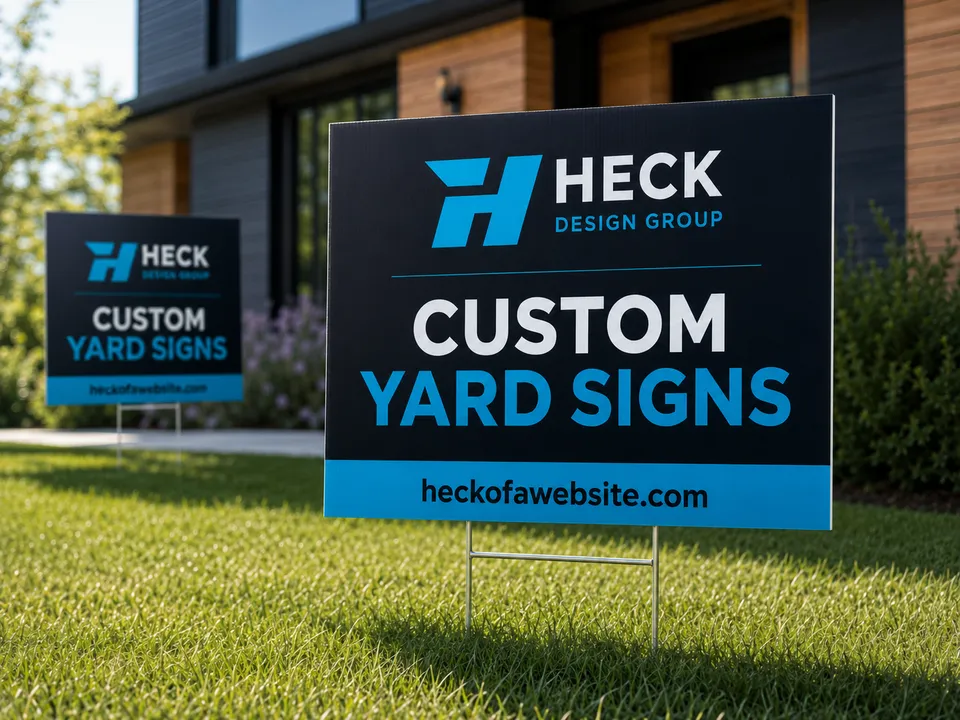 Branded yard sign for local service business