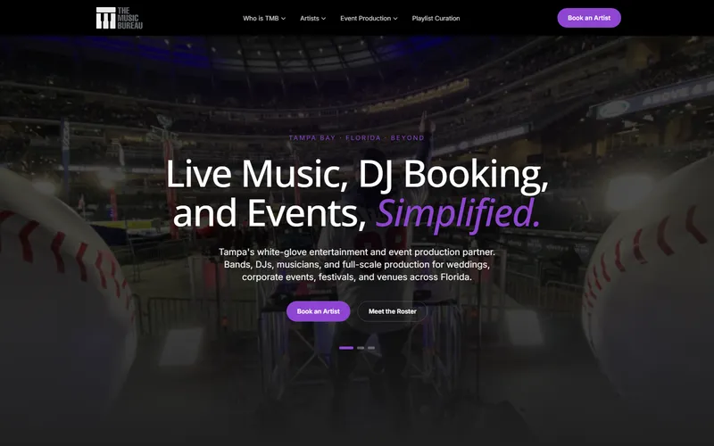 The Music Bureau homepage