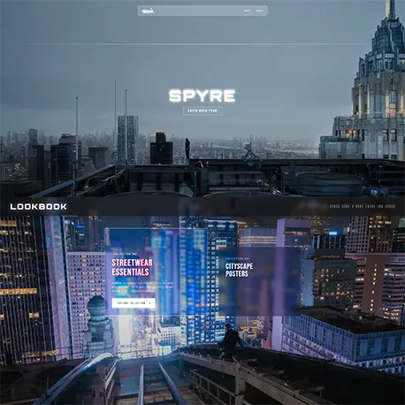 Spyre Clothing website screenshot