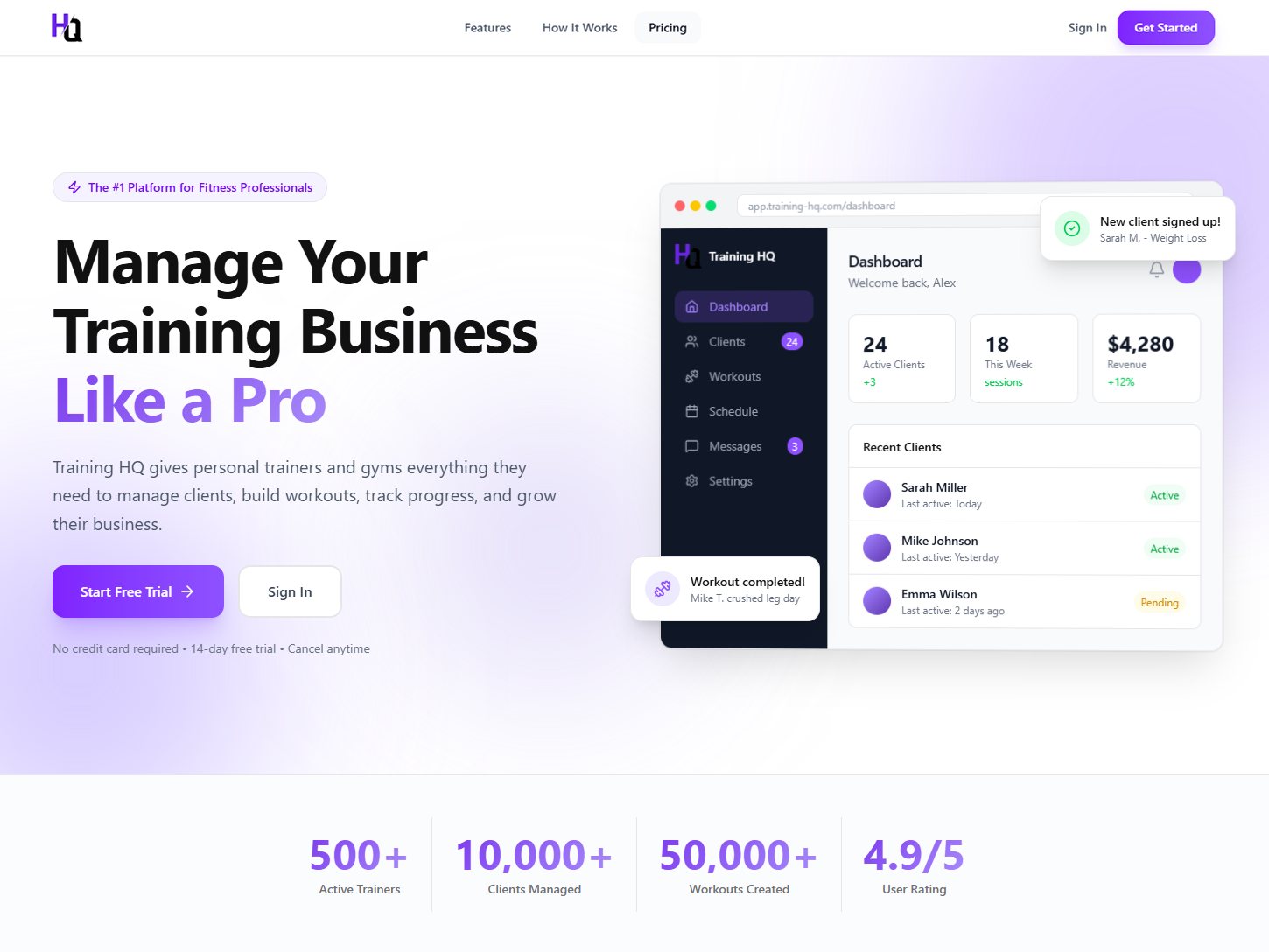 Training HQ Fitness Platform