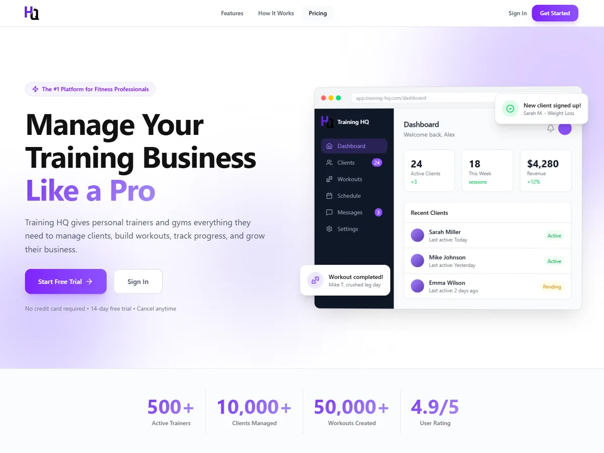 Training HQ Fitness Platform